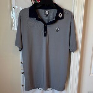 FootJoy Men's Gray and Navy Polo Shirt